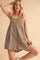 Aemi+Co Plaid Square Neck Romper